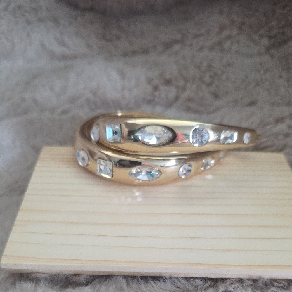 Bundle For Rumari Nine West Large Hoop Gold Crystal Earrings